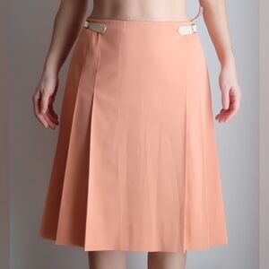 Vintage Burberry Blue Label Peach A-Line Skirt, Size 38